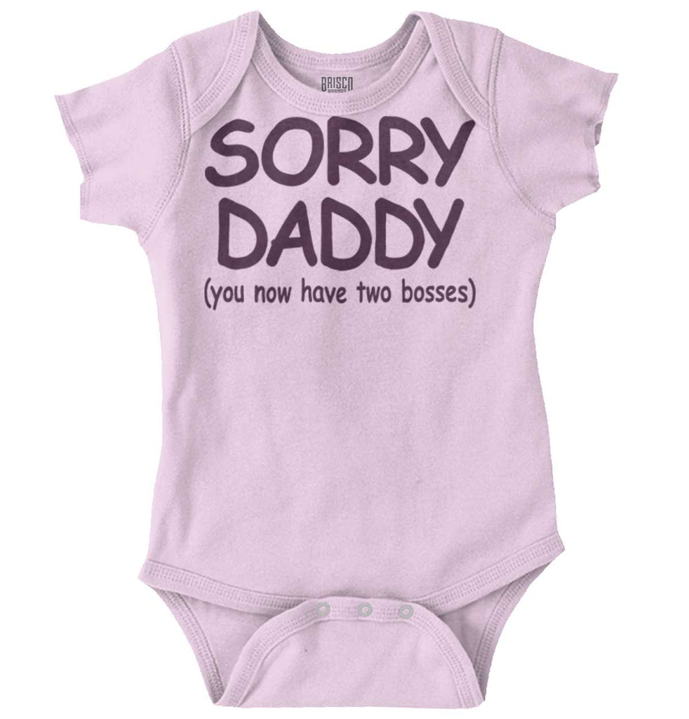 Sorry Daddy Romper Bodysuit-Direct To Garment Print-Brisco Baby
