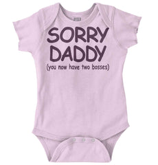 Sorry Daddy Romper Bodysuit-Direct To Garment Print-Brisco Baby