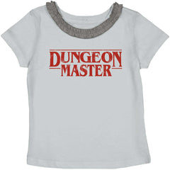 Dungeon Masters TV Show Nerd Toddler Ruffled Trim T-Shirt-Direct To Garment Print-Brisco Baby