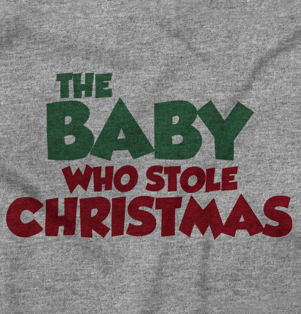 Baby Who Stole Christmas Romper Bodysuit-Direct To Garment Print-Brisco Baby