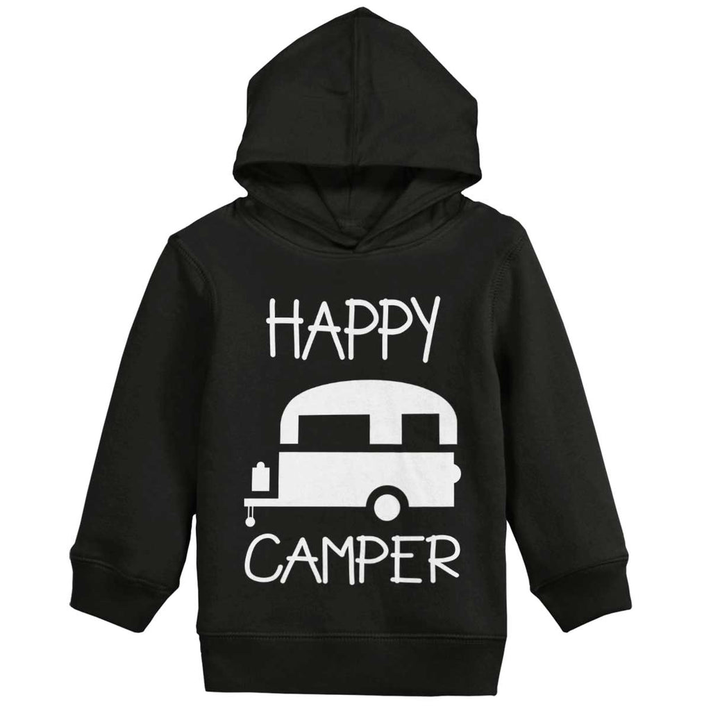 Happy Camper Toddler Pullover Hoodie-Direct To Garment Print-Brisco Baby