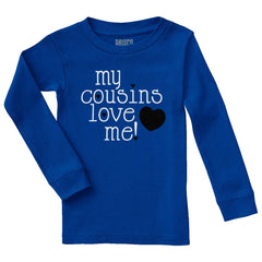 Cousins Love Me Solid Baby Pajama Top-Direct To Garment Print-Brisco Baby