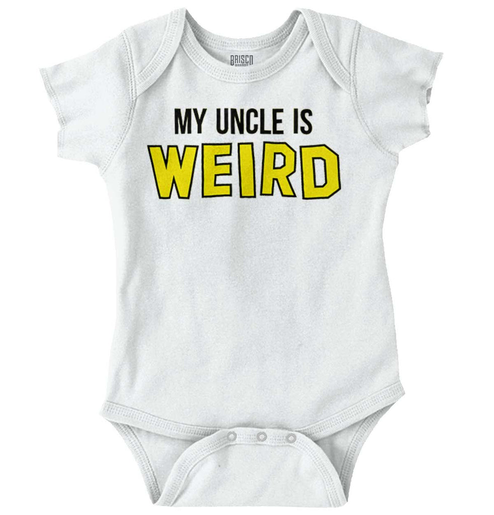 My Uncle Is Weird Romper Bodysuit-Direct To Garment Print-Brisco Baby