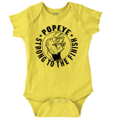 Popeye To The Finish Romper Bodysuit-Direct To Garment Print-Brisco Baby