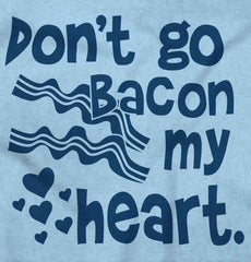Don't Bacon my Heart Romper Bodysuit-Direct To Garment Print-Brisco Baby