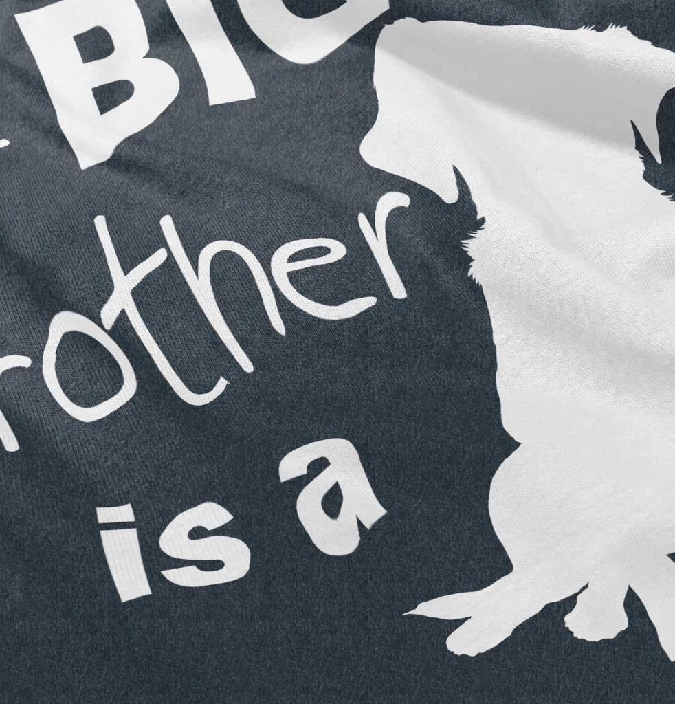 Brother is a Dog Football Romper Bodysuit-Direct To Garment Print-Brisco Baby