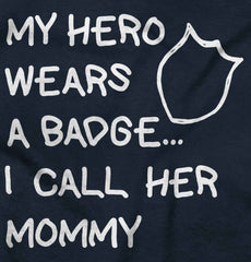 Hero Wears Badge Infant Toddler T Shirt-Direct To Garment Print-Brisco Baby