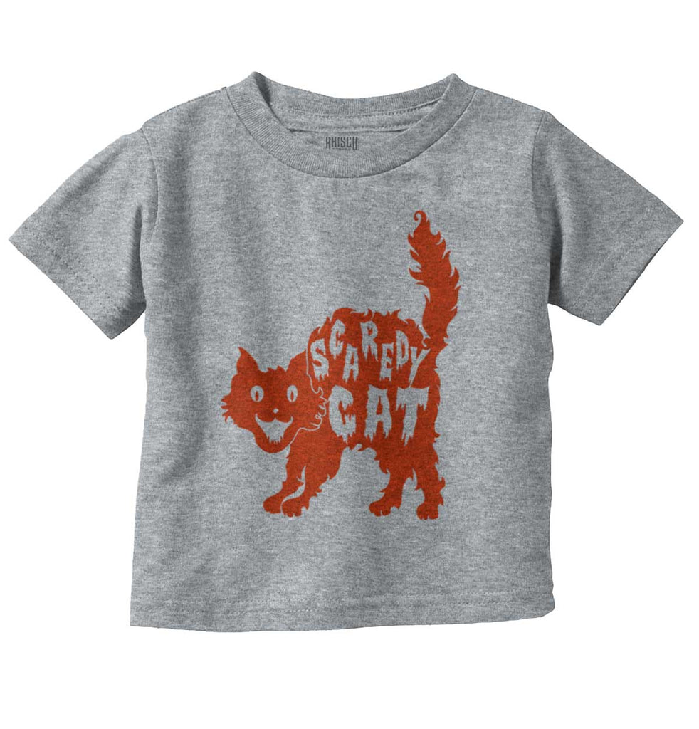 Scaredy Cat Infant Toddler T Shirt-Direct To Garment Print-Brisco Baby