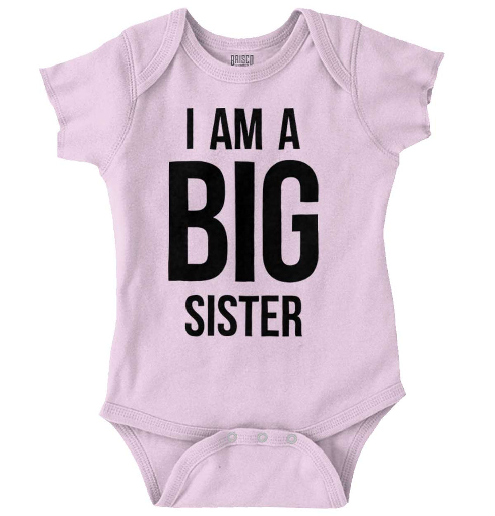 I Have A Big Sister Romper Bodysuit-Direct To Garment Print-Brisco Baby