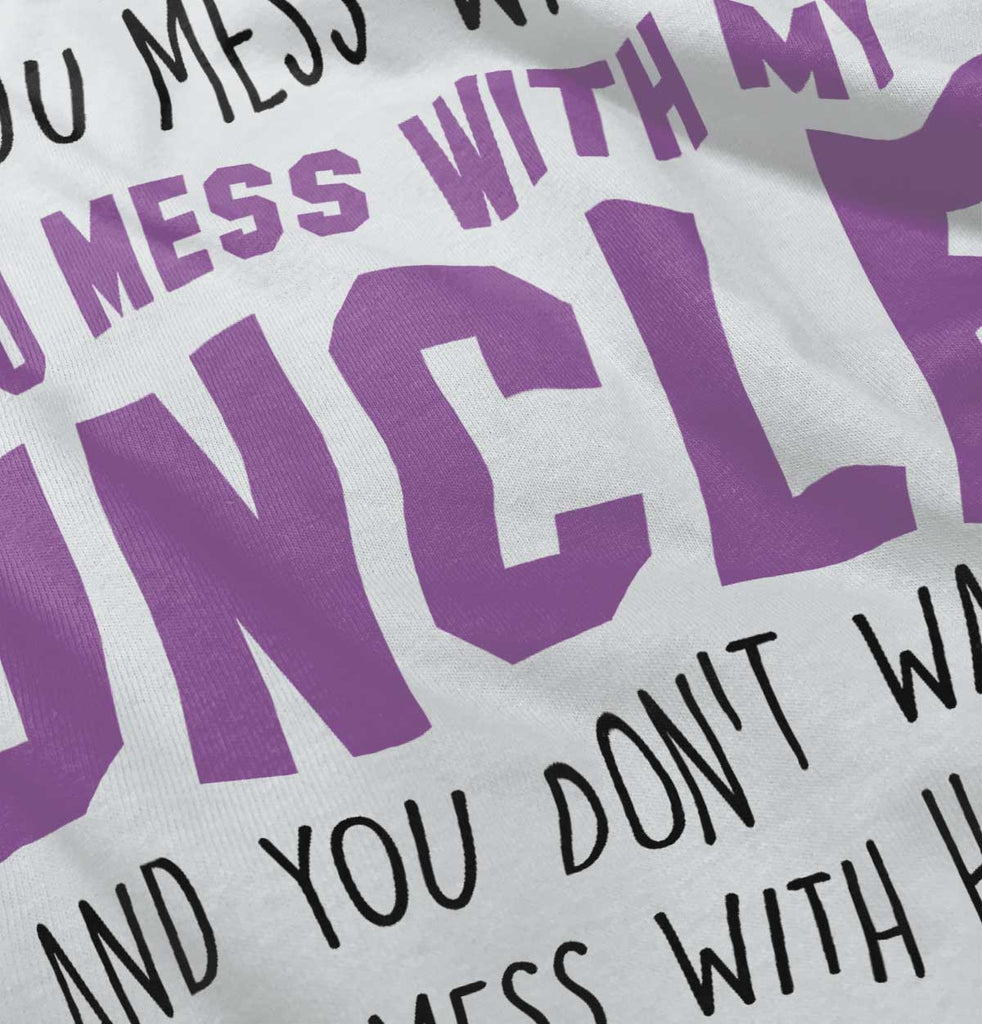 Mess With My Uncle Baby Striped Skirt Dress-Direct To Garment Print-Brisco Baby