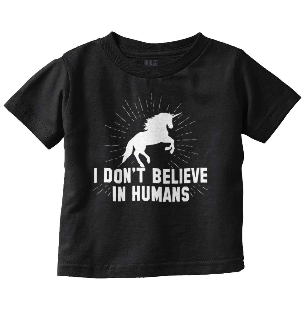 Don't Believe In Humans Infant Toddler T Shirt-Direct To Garment Print-Brisco Baby