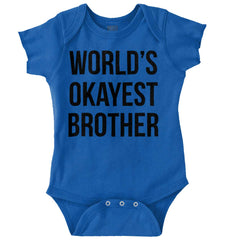 World's Okayest Brother Romper Bodysuit-Direct To Garment Print-Brisco Baby