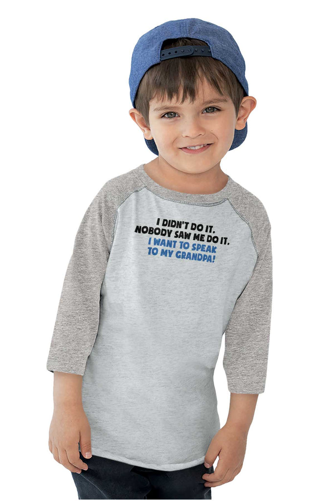 I Didn't Do It Toddler Baseball-Direct To Garment Print-Brisco Baby