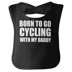 Cycling With Daddy Infant Baby Bib-Direct To Garment Print-Brisco Baby