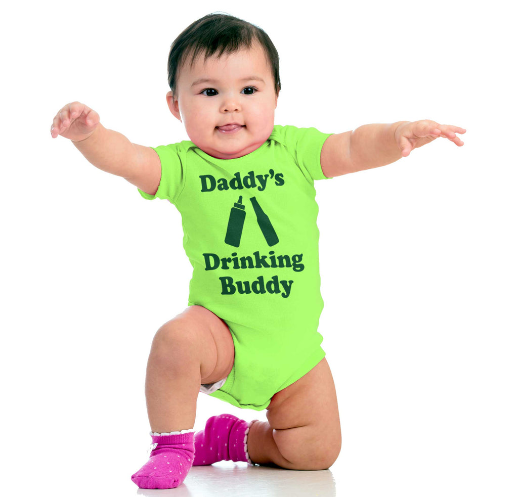 Drinking Buddy Romper Bodysuit-Direct To Garment Print-Brisco Baby