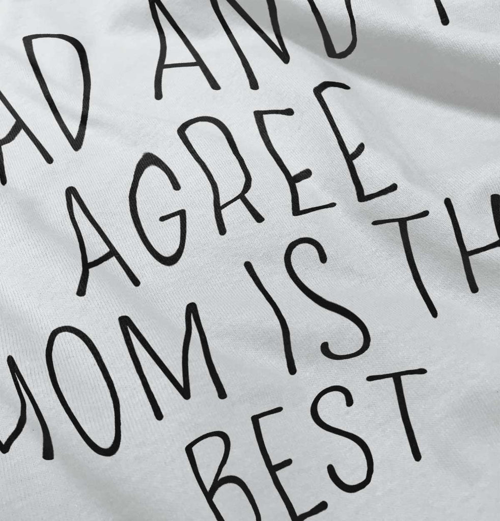 Mom Is Best Toddler Ruffled Trim T-Shirt-Direct To Garment Print-Brisco Baby