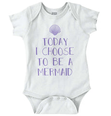 Choose To Be Mermaid Romper Bodysuit-Direct To Garment Print-Brisco Baby