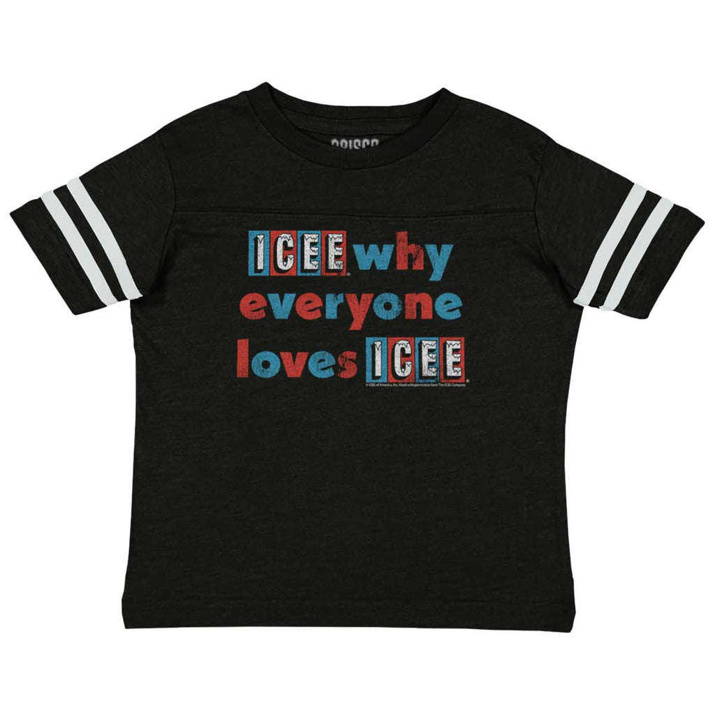 Everyone Loves Icee Toddler Football Jersey Tee-Direct To Garment Print-Brisco Baby