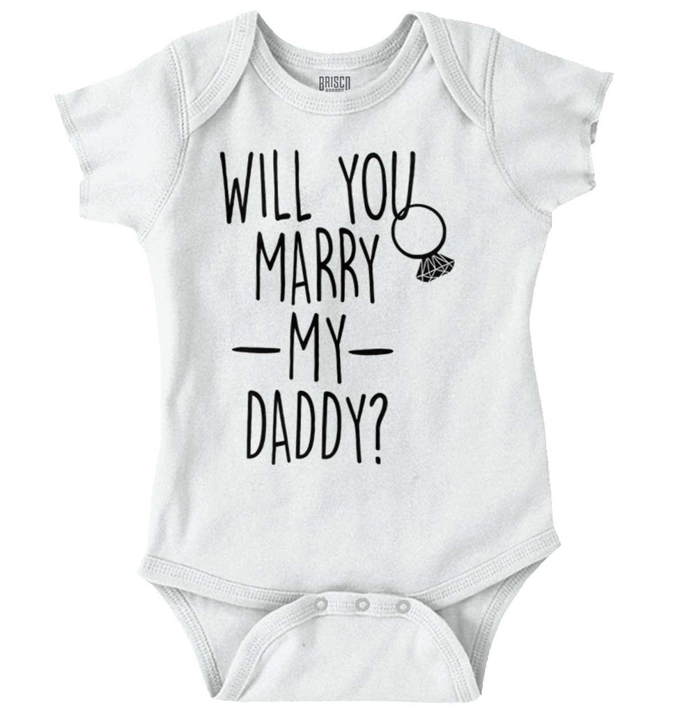 Marry My Daddy Romper Bodysuit-Direct To Garment Print-Brisco Baby