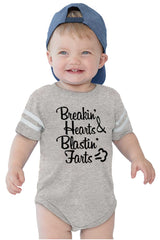 Blastin Farts Football Romper Bodysuit-Direct To Garment Print-Brisco Baby