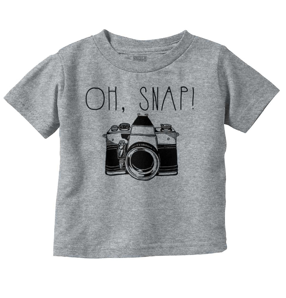 Oh Snap Camera Infant Toddler T Shirt-Direct To Garment Print-Brisco Baby