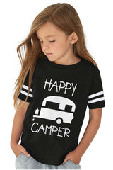 Happy Camper Toddler Football Jersey Tee-Direct To Garment Print-Brisco Baby