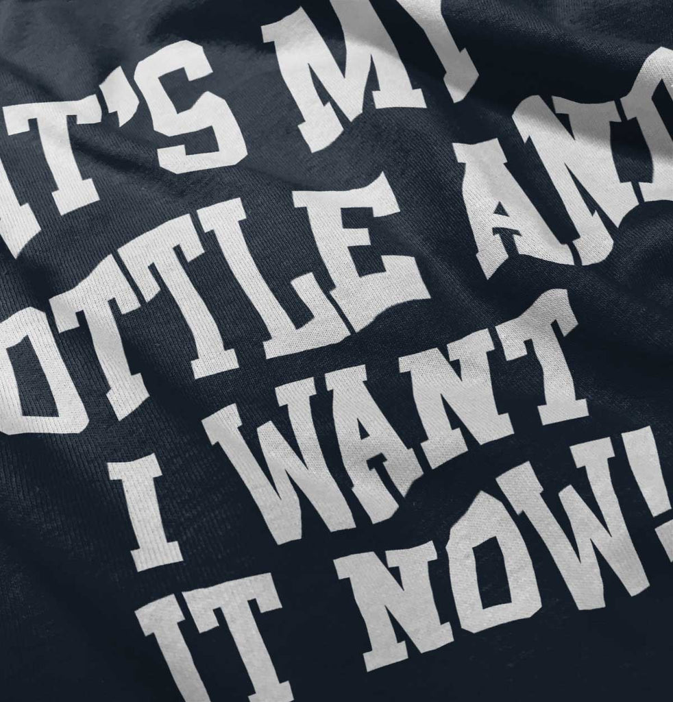 I Want It Now Romper Bodysuit-Direct To Garment Print-Brisco Baby