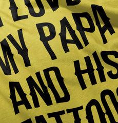 I Love Papa And Tattoos Romper Bodysuit-Direct To Garment Print-Brisco Baby