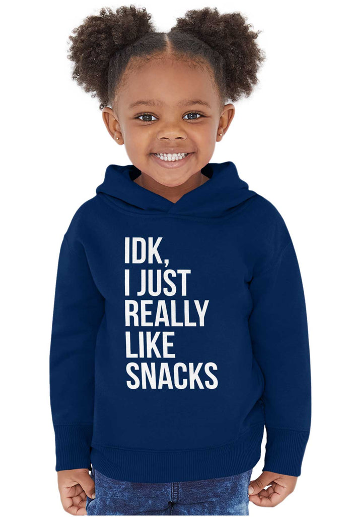 Really Like Snacks Toddler Pullover Hoodie-Direct To Garment Print-Brisco Baby