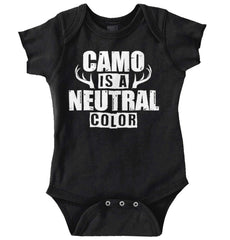 Camo Is A Neutral Color Romper Bodysuit-Direct To Garment Print-Brisco Baby