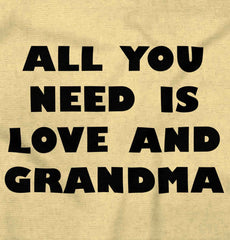 All You Need Is Love And Grandma Romper Bodysuit-Direct To Garment Print-Brisco Baby
