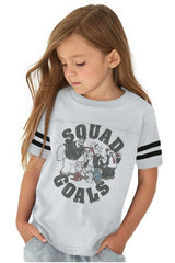 Squad Goals Toddler Football Jersey Tee-Direct To Garment Print-Brisco Baby