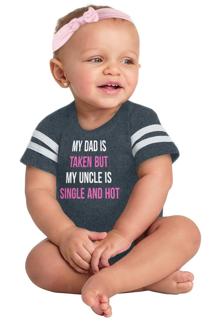 Dad Taken Uncle Sing Football Romper Bodysuit-Direct To Garment Print-Brisco Baby