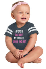 Dad Taken Uncle Sing Football Romper Bodysuit-Direct To Garment Print-Brisco Baby
