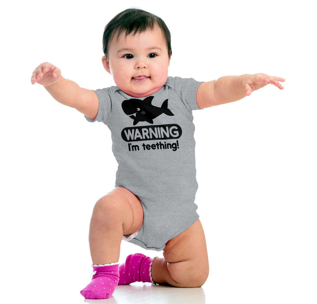 I'm Teething Romper Bodysuit-Direct To Garment Print-Brisco Baby