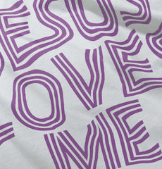 Christ Loves Me Toddler Ruffle Bottom Tee-Direct To Garment Print-Brisco Baby