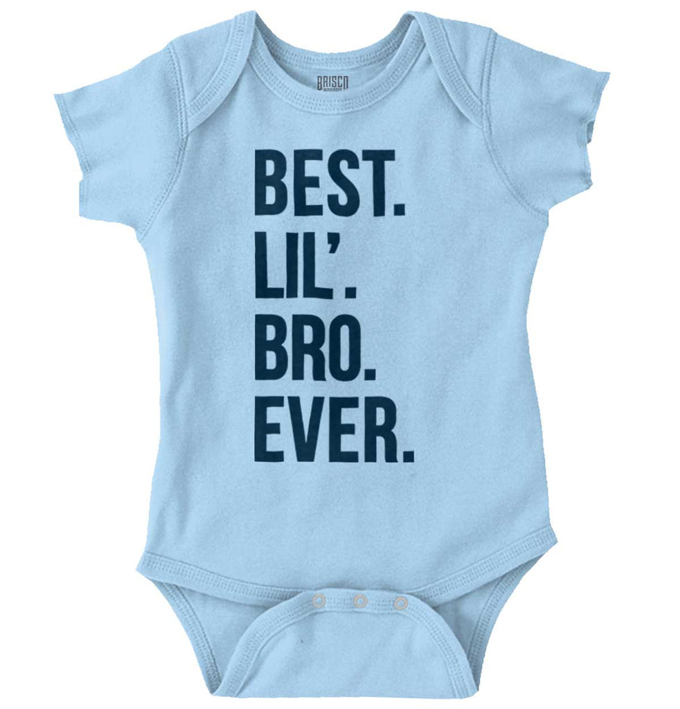 Best Lil' Bro Ever Romper Bodysuit-Direct To Garment Print-Brisco Baby