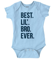 Best Lil' Bro Ever Romper Bodysuit-Direct To Garment Print-Brisco Baby