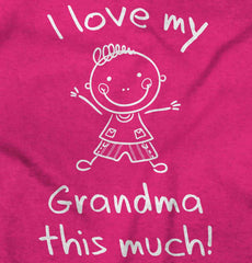 Love My Grandma Solid Baby Pajama Top-Direct To Garment Print-Brisco Baby