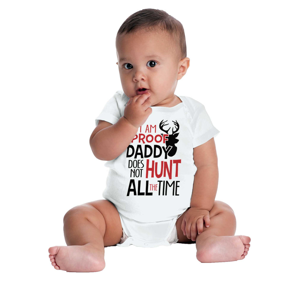 Hunting With Dad Romper Bodysuit-Direct To Garment Print-Brisco Baby