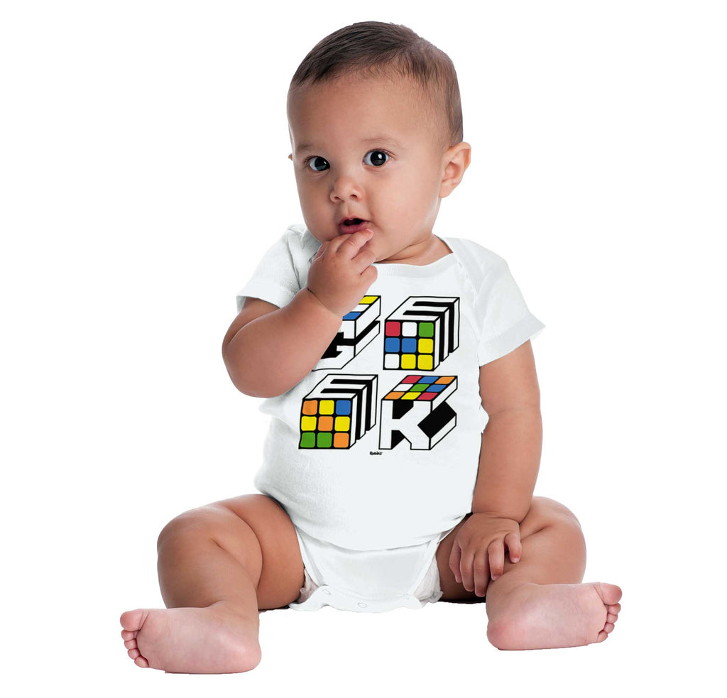 Geek Cube Romper Bodysuit-Direct To Garment Print-Brisco Baby