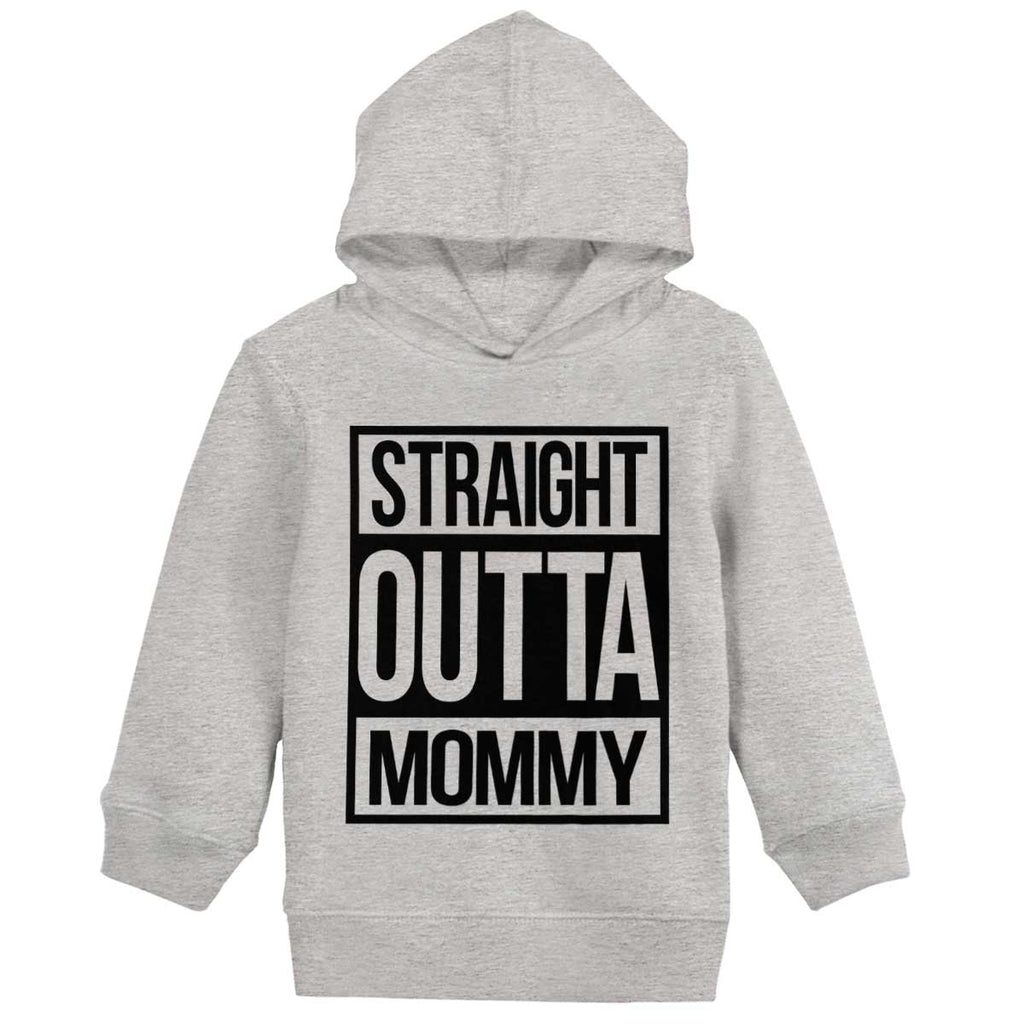 Straight Outta Mommy Toddler Pullover Hoodie-Direct To Garment Print-Brisco Baby