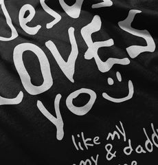 Jesus Loves You Toddler Football Jersey Tee-Direct To Garment Print-Brisco Baby