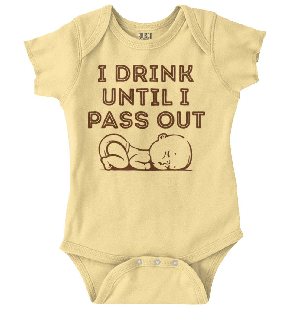 Until I Pass Out Romper Bodysuit-Direct To Garment Print-Brisco Baby