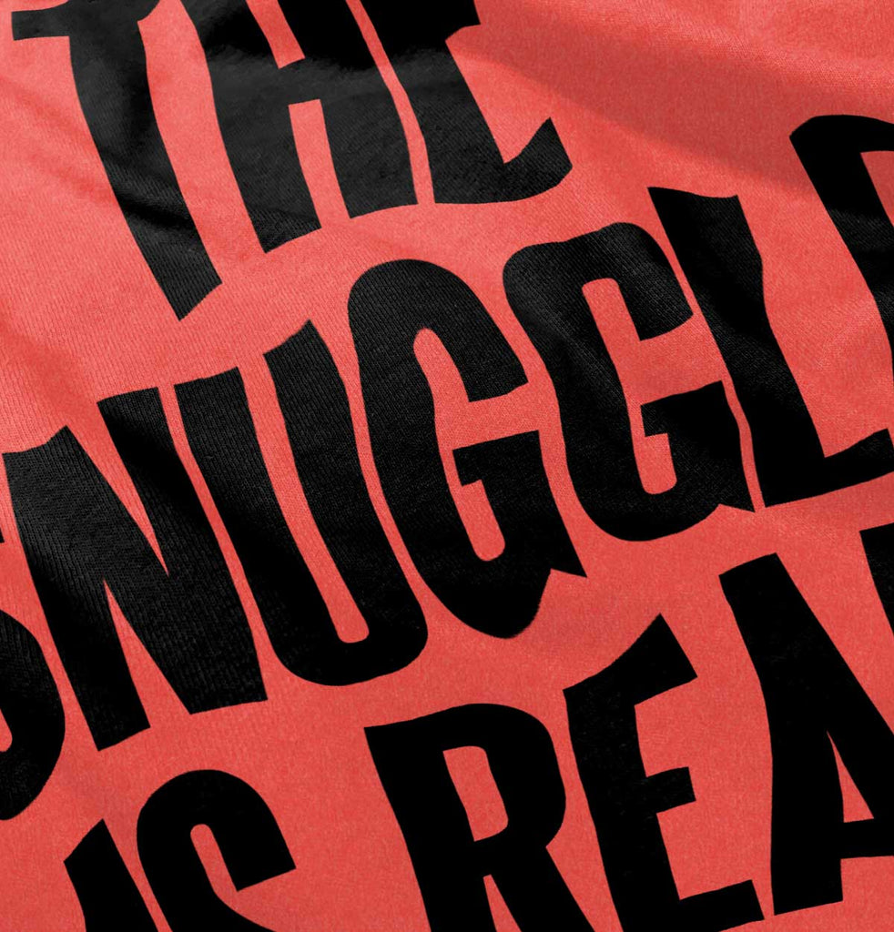 Snuggle Is Real Toddler Football Jersey Tee-Direct To Garment Print-Brisco Baby