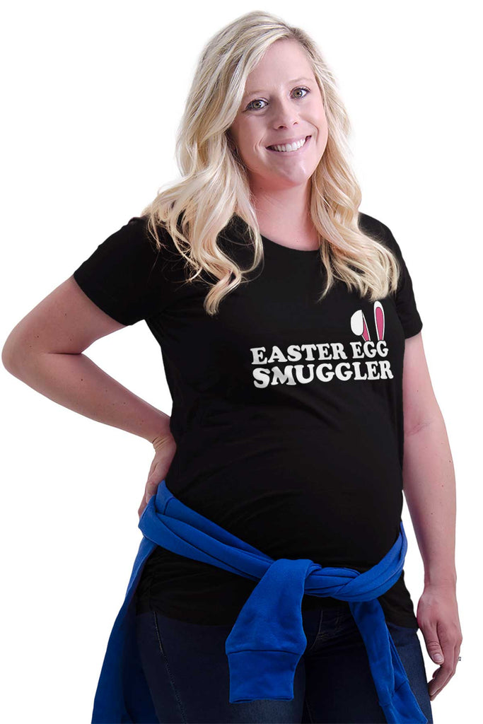 Easter Egg Smuggler Maternity T-Shirt-Direct To Garment Print-Brisco Baby