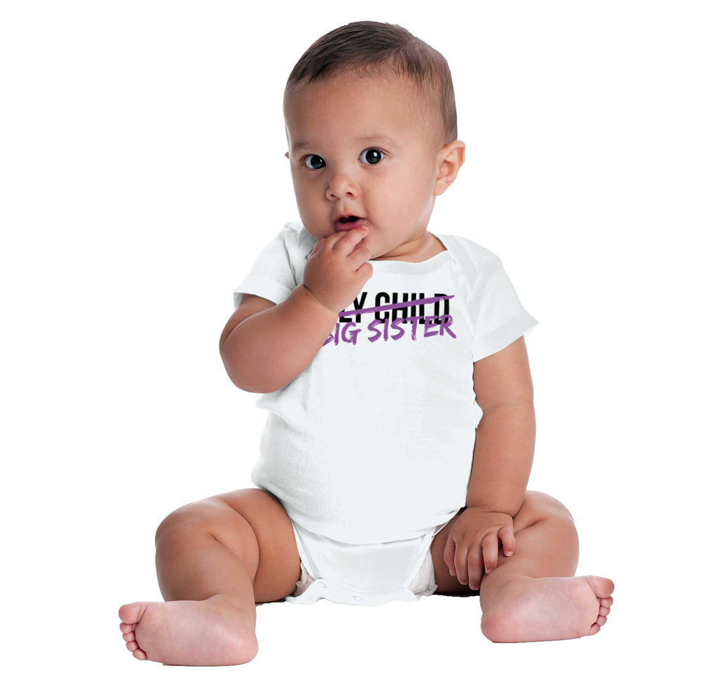 Only Child Big Sister Romper Bodysuit-Direct To Garment Print-Brisco Baby
