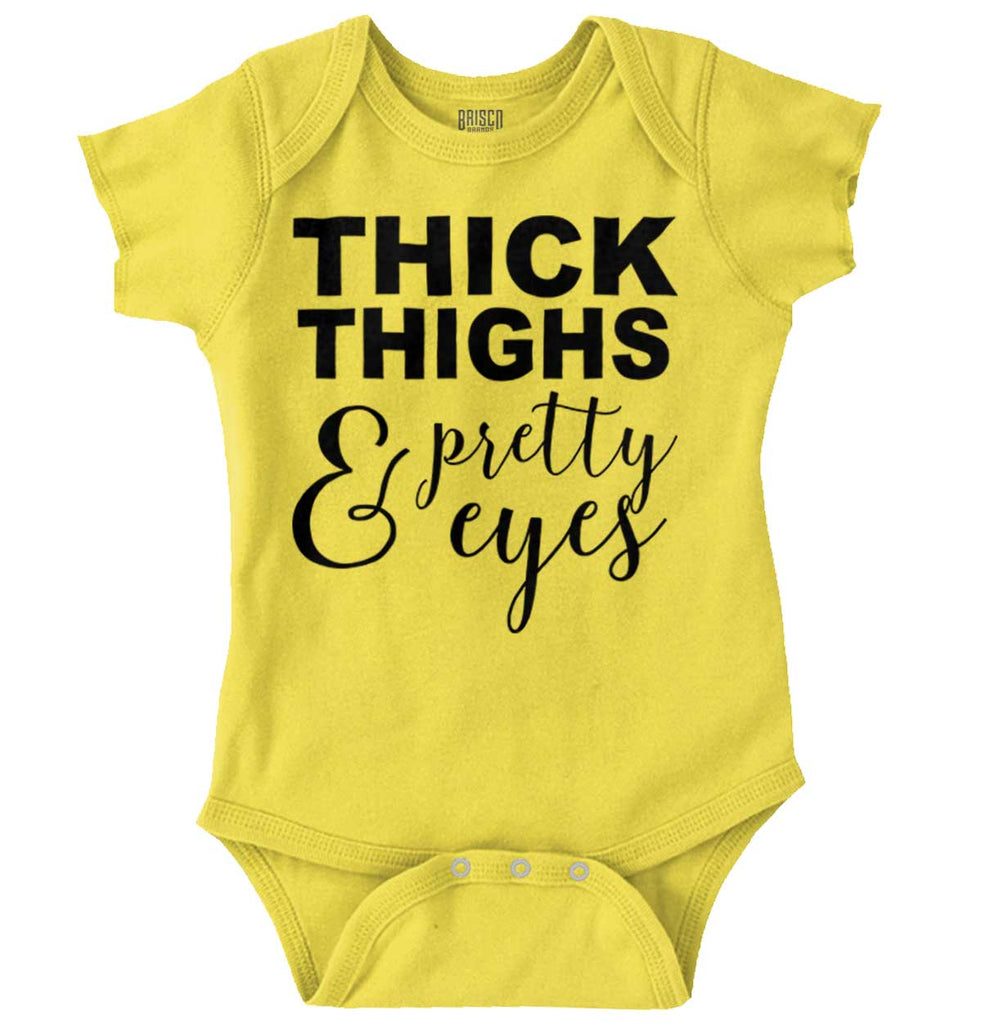 Thick Thighs Romper Bodysuit-Direct To Garment Print-Brisco Baby