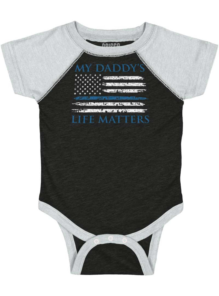 Daddy's Life Raglan Romper Bodysuit-Direct To Garment Print-Brisco Baby