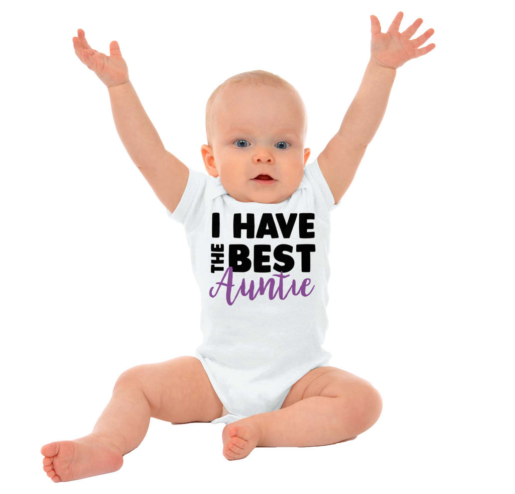 Have Best Auntie Romper Bodysuit-Direct To Garment Print-Brisco Baby
